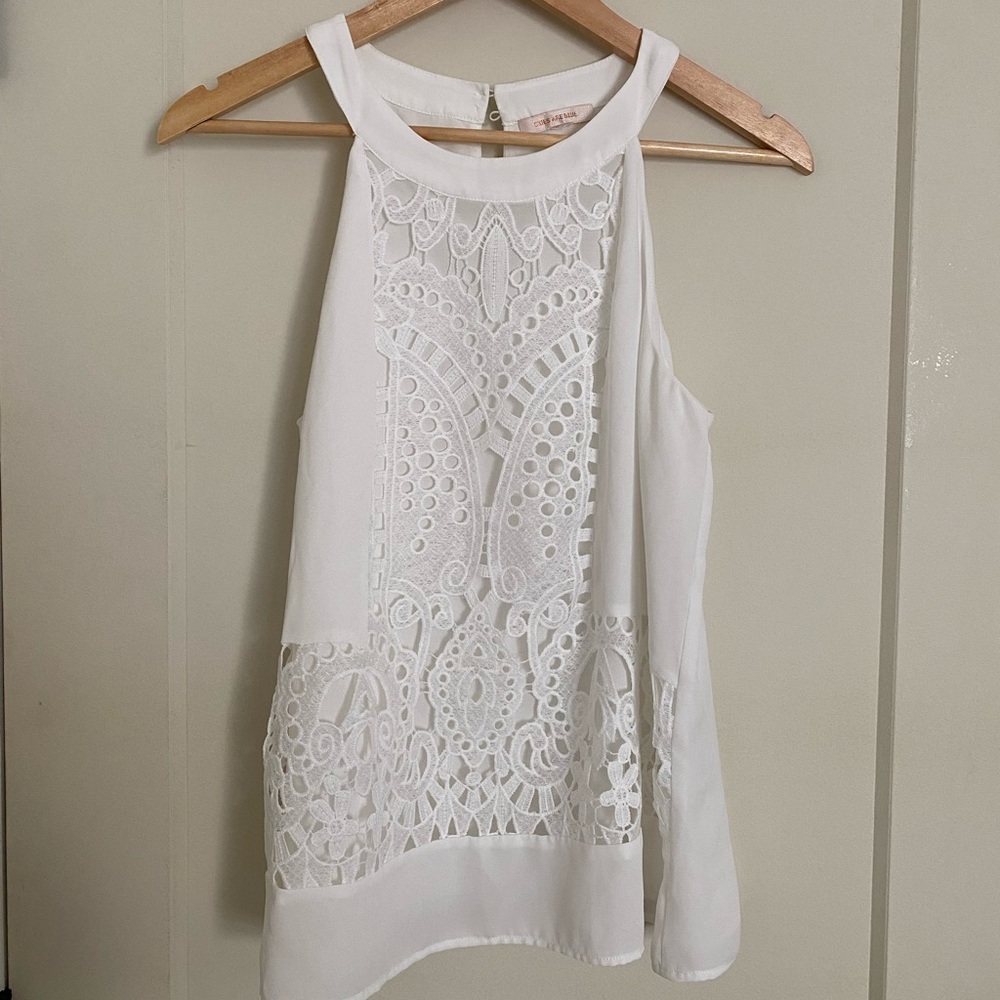 Detailed high neck top